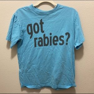 vintage got rabies funny t shirt